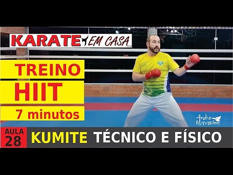28 Karate em Casa | HIIT 7 Minutos| KUMITE treino Físico e Técnico de alta intensidade
