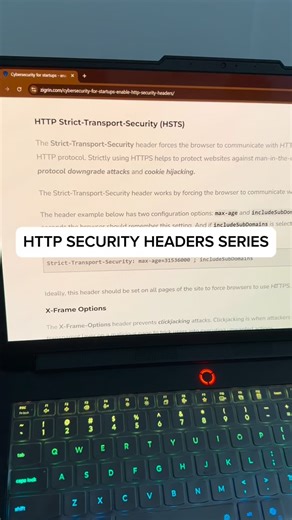 Modern.Sàpièns on Instagram: "HTTP Security Headers Series (HSTS) 👺 Cybersecurity, Cyber, Security, Website, Web Application Security, Appsec, ethical hacking, VAPT, Penetration testing, pentesting, web hacking, exploitation, vulnerability #cybersecurity #ethicalhacker #http #growthmindset #educational"