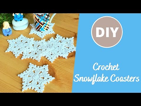 Snowflake crochet coaster tutorial