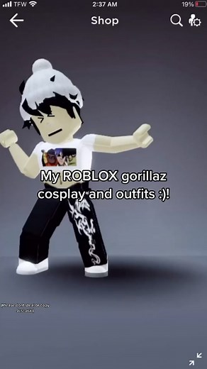 All my gorillaz outfits! :)! This took forever- #ProjectCar #gorillaz #roblox #fyp #trending #2dmurdocrusselnoodle #cosplay