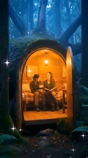 Two Girls Turn a Fallen Tree Into a Secret Survival Shelter | Hidden Forest Room Build