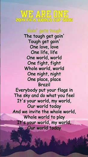 2014 FIFA World Cup Song - We Are One (Lyrics) #shorts