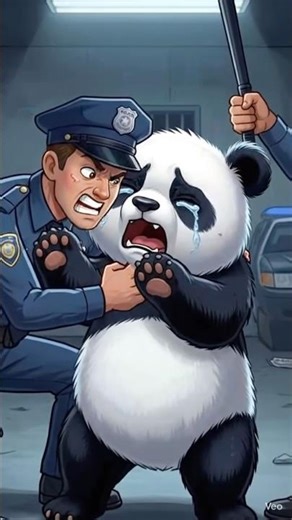 Panda so sed || Papi s helping ||#viral #cartoon #shorts