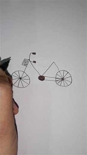 Simple Bicycle Line Art | Easy Minimal Sketch for Beginners 🚲✨