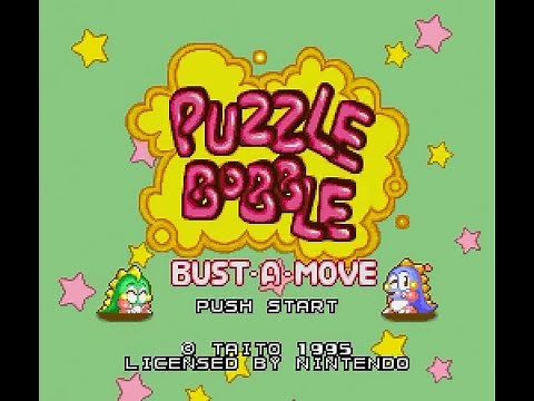 SNES Longplay [157] Puzzle Bobble: Bust-A-Move (EU)