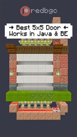Best 5x5 Door in #Minecraft For Your Suvival World! #Redstone #minecraftmemes #gaming #shorts