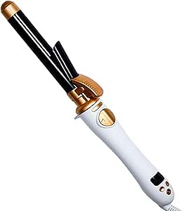 1 Inch Rotating Curling Iron, 360° Automatic Curling Iron, Instant Heat Wand for All Hair Style, Dual Voltage, Auto-Off