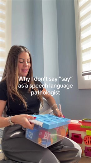 Why I don’t say “say ___” as an SLP 💬 Because language isn’t about repeating words… it’s about understanding and connection. Kids need to know what a word means before they can truly use it. #speechtherapy #languagedevelopment #fun #playbased #learning