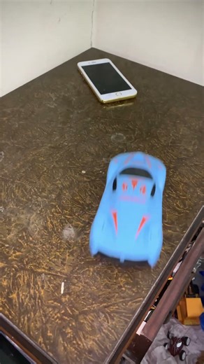 Powerful Sky Blue Ferrari Remote Control Rc Car destroying Mobile with Energy