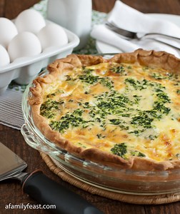 Spinach and Cheddar Quiche