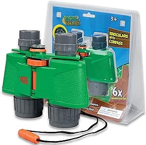 Nature Bound Binoculars for Kids Hit Resolution 6x35 - High Power Kids Binoculars with Built in Compass for Bird Watching, Hiking, Hunting, Spy, & Outdoor Exploration, for Boys & Girls