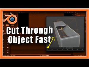 Blender Tutorial: How To Cut Through Object Fast In Blender