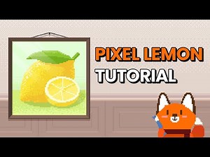 How to draw a pixel art lemon tutorial