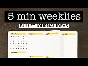 5 Minute Weekly Spreads 💜 Quick and simple bullet journal layouts