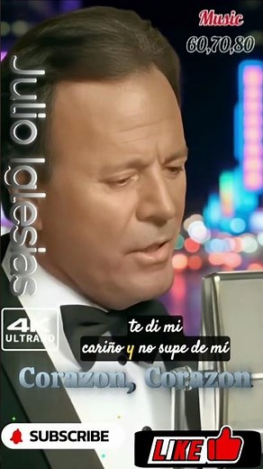 Julio Iglesias -- Corazon, Corazon 4K-HD #80smusic #baladas #retro #viejitas #musicaromantica