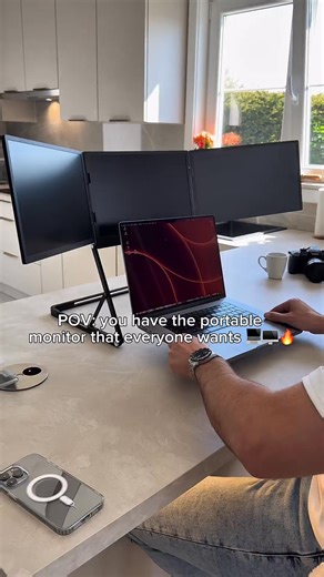 Everyone wants this portable monitor 💻 #tech #techgadgets #newtech #monitor #wfh #coolfinds #coolgadgets #tech #amazonfinds #unboxing #remote #remoteworker | Aura-Displays.com