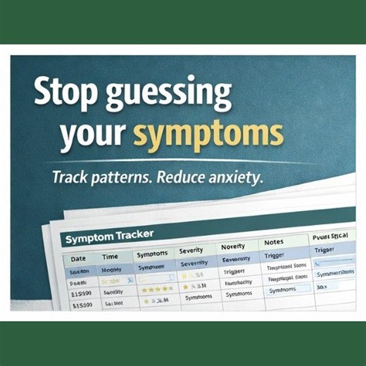 Symptom Tracker Spreadsheet | Health Anxiety Log | Track Symptoms & Triggers | Anxiety Tool | Google Sheets | Instant Download