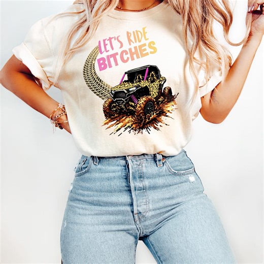 Lets Ride Bitches Shirt, ATV Girl Tee, off Road Graphic Shirt, Mud Riding Western T Shirt, Country Girl ATV Tee - Etsy