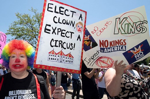 The 16 best signs that perfectly sum up 'No Kings' protesters' feelings about Trump