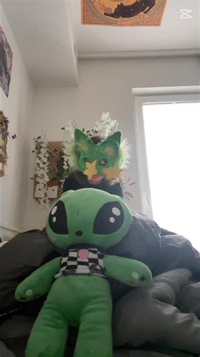 I love this song😸 #otherpaws #mask #alien #quadrobics