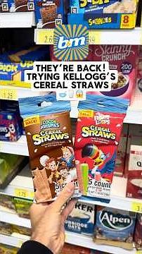 They’re back! Trying Kellogg’s Cereal Straws from B&M 🥣