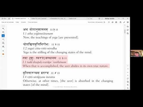 Prof. Edwin Bryant: What is Yoga According to Patanjali's Yoga Sutras? (Verses 1.2 to 1.4)