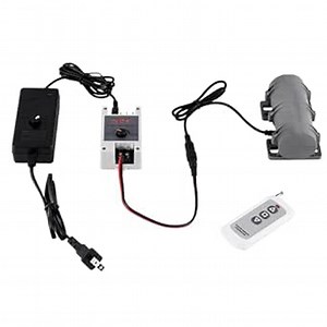 JIAWANSHUN DC24V Vibration Motor, 3800RPM Sieve Rotary Speed Vibrating Motor for Massage Bed Vibration, with Adjustable Speed Adapter and Digital Remote Control (Remote Control)