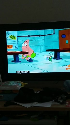 funny Patrick laser fart scene in SpongeBob