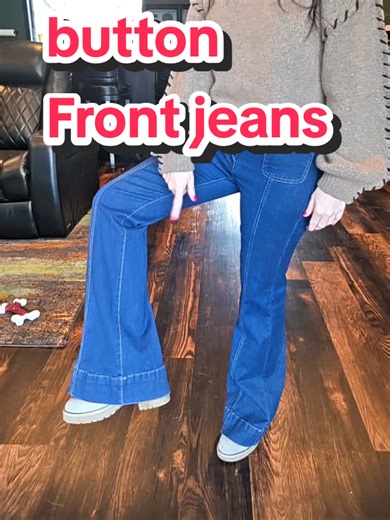 Meet your new favorite jeans! These button-down front jeans with cute little pockets are the perfect blend of style and function. ✨ #jeansoutfit #ButtonDownDenim #affordablefashion #EverydayStyle #tiktokfashion