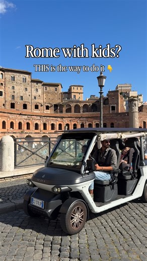 Bri Hepworth | Mini Voyager Travel Kits on Instagram: "If you’re exploring Rome with kids, this is the move. 👇 We booked a golf cart tour with @turtle_tour_rome and it completely transformed the way we saw the city. ✅ No tired feet ✅ Custom route just for our family ✅ Guides who made history fun for the kids ✅ And car seats waiting when we arrived (yes, really!) We got to see so much of Rome, from the Colosseum and Villa Borghese to quiet local streets and hidden corners we’d never have found o