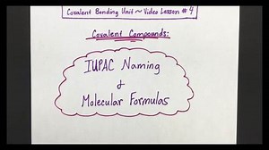 Covalent Naming & Formulas
