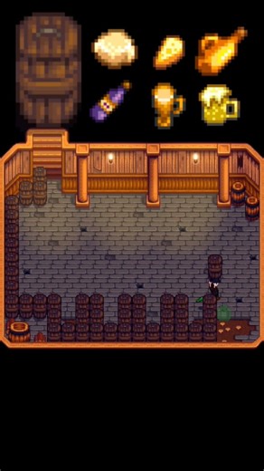 Efficient Cask Layout in Stardew Valley Cellar #stardewvalley #shortvideo #shorts
