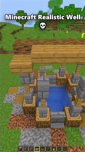 Minecraft Fancy Well Design 💀 #shorts