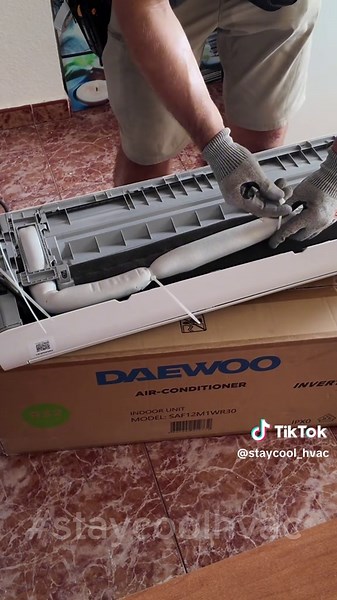 How we install the indoor unit of a 1-ton (12,000 BTU) mini split 💡❄️ Want to see the full install with vacuum and test? 📺 Watch now on YouTube — StayCoolHVAC Link in bio 🔗 #StayCoolHVAC #MiniSplitTikTok #1TonAC #WallMountUnit #12kBTU #HVACInstall #FullVideoOnYouTube #HVACTikTok #DuctlessCooling