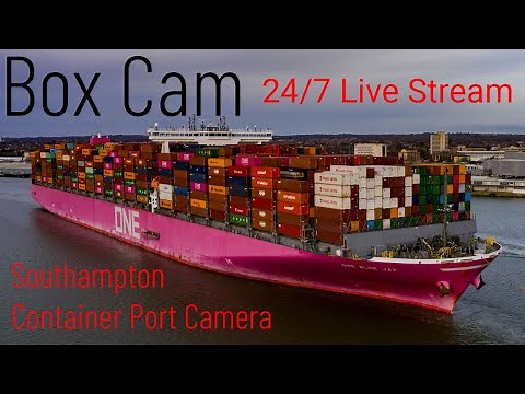 Box Cam - Port of Southampton International Boat Show (Container Ships and Cruise Ships) 4K