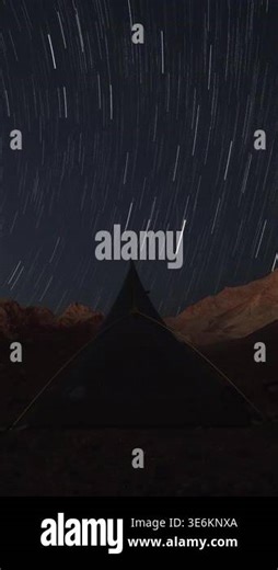 Wadi rum star trails over camping tent between sandstone cliffs night sky astronomy starlapse desert wilderness Jordan Stock Video Footage - Alamy