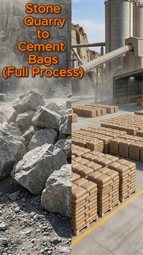 Stone Quarry to Cement Bags (Full Process)
