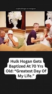 Amazing news! ❤️ #baptism #christian #hulkhogan #thehulk | InspireMore