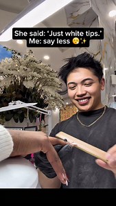 13K views · 11K reactions | She said white tips again… I made it luxury holiday edition 懶❤️✨ Cateye Gel by @dndgel White Gel from @mjnailcessity Using Onail AI Lamp to cure @onail_official (use code Thuan100 for $100 off for AI Lamp and Drill) #tnailguy #michigannails #detroitnails | Tnailguy | Facebook