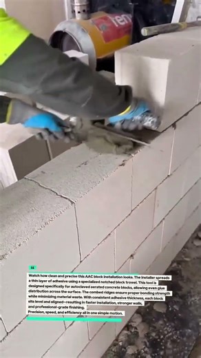 AAC Block Laying Tool in Action! #Masonry #Construction #ProBuilder