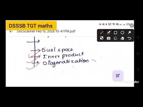 DSSSB TGT maths syllabus // Linear Algebra complete 💯✅