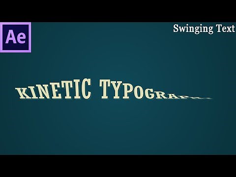 Kinetic typography 1 - swinging text expressions in After Effects - 145