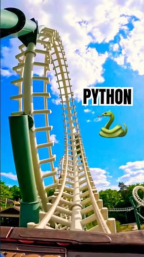 Would you ride this rollercoaster ❓✨🎢🤪 Python at Efteling Theme Park 📌 Netherlands #efteling #fun