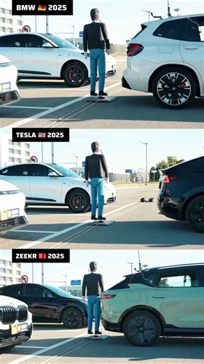 BMW vs Tesla vs Zeekr — 2025 Rear AEB Test: Blind Spot Danger