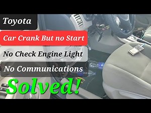 2007 to 2013 Corrola Crank No start, No Check Engine Light Solved