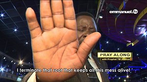 "Viewers, whatever position, wherever you are, the root that keeps unforgiveness, the root that keeps bitterness, anger, envy, jealousy - be terminated, in the name of Jesus! I terminate that root that keeps all this mess alive! Be terminated, in the name of Jesus Christ!" - T.B. Joshua | TB Joshua Ministries