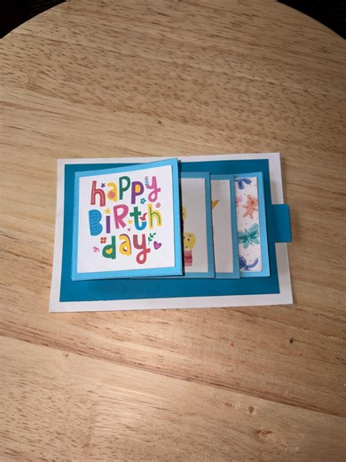 Handmade Waterfall Birthday Card With Gift Card Holder — Interactive Pull-tab, Colorful Balloon & Present Theme - Etsy