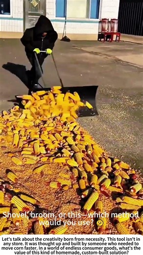 Smarter, Not Harder: Gathering Corn with a Homemade Tool 🌽🛠️