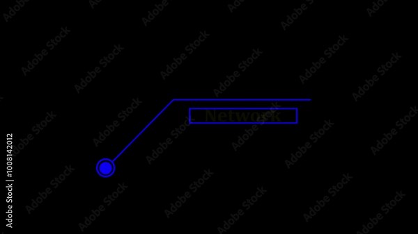 Network Lower third animation of media person or tv news title, news studio animation of call out box animated and black background .