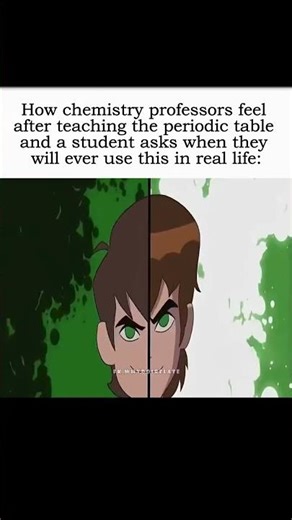 just learnt the periodic table ✌️#memes #anime #fypシ゚viral #relatable